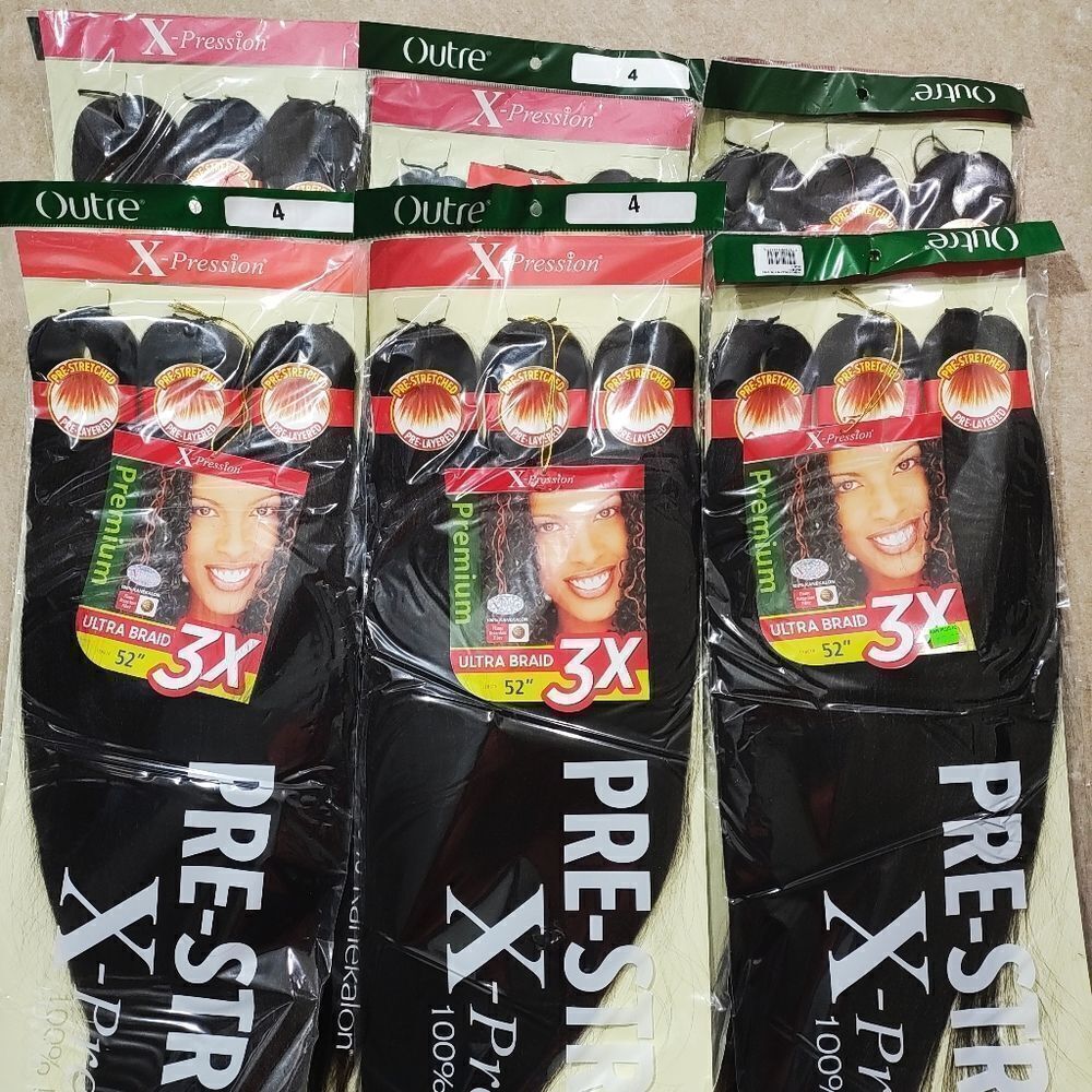 X-Pression Pre-stretched Pre-layered Braid Hair Extensions 52 Inch